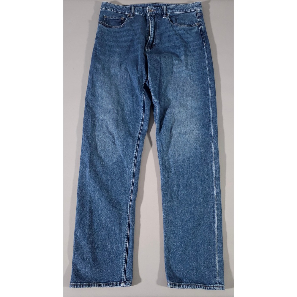 Bonobos Jeans Mens 34/36 Blue Straight Leg Organic Cotton Stretch Medium Wash